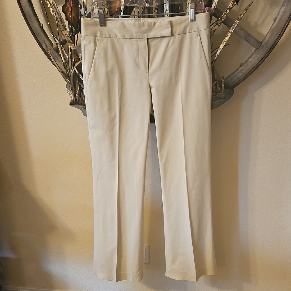 Theory Cream Wide Leg Pants